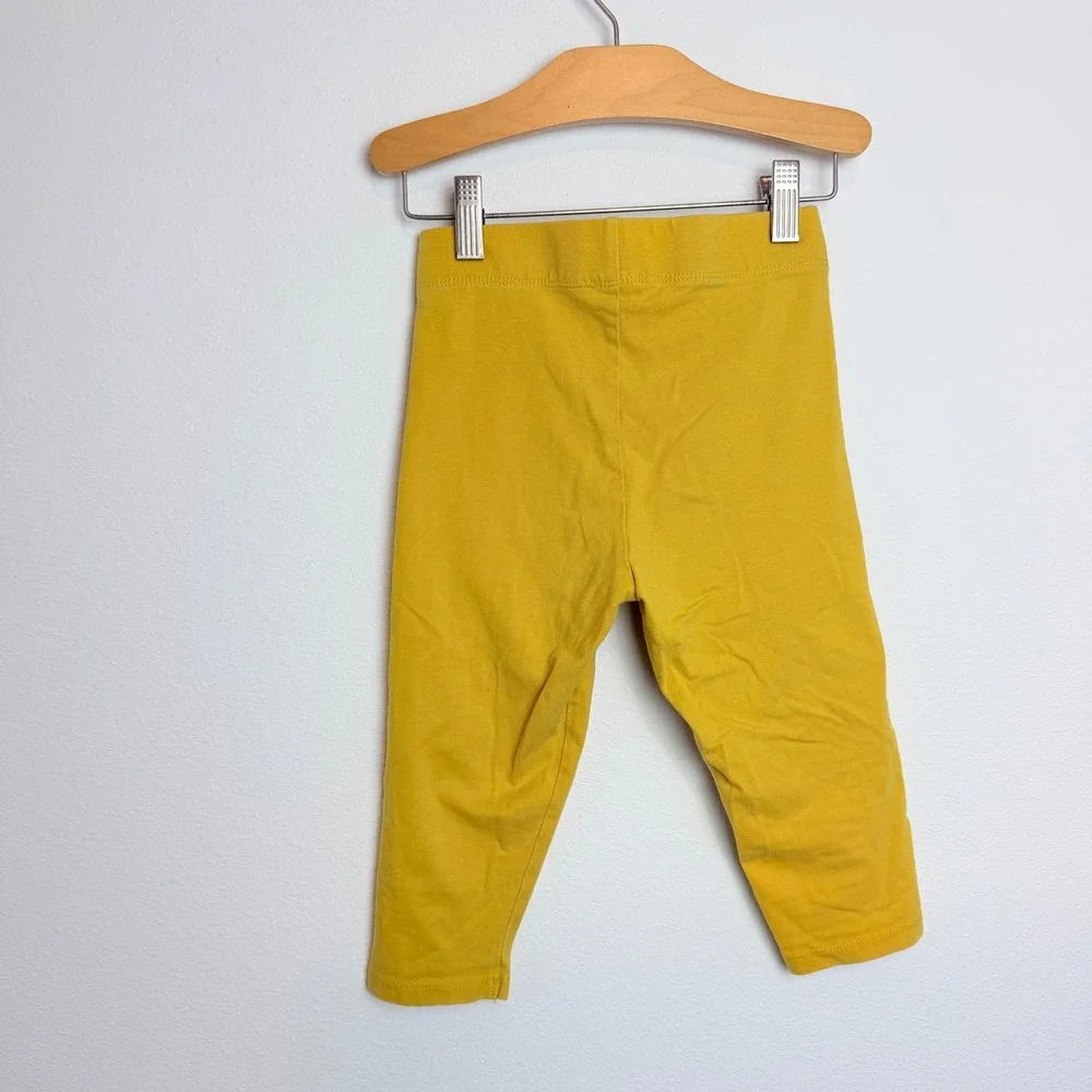 Boden Girls Mustard Yellow Cropped Leggings Size 7-8Y 128cm Solid Stretch